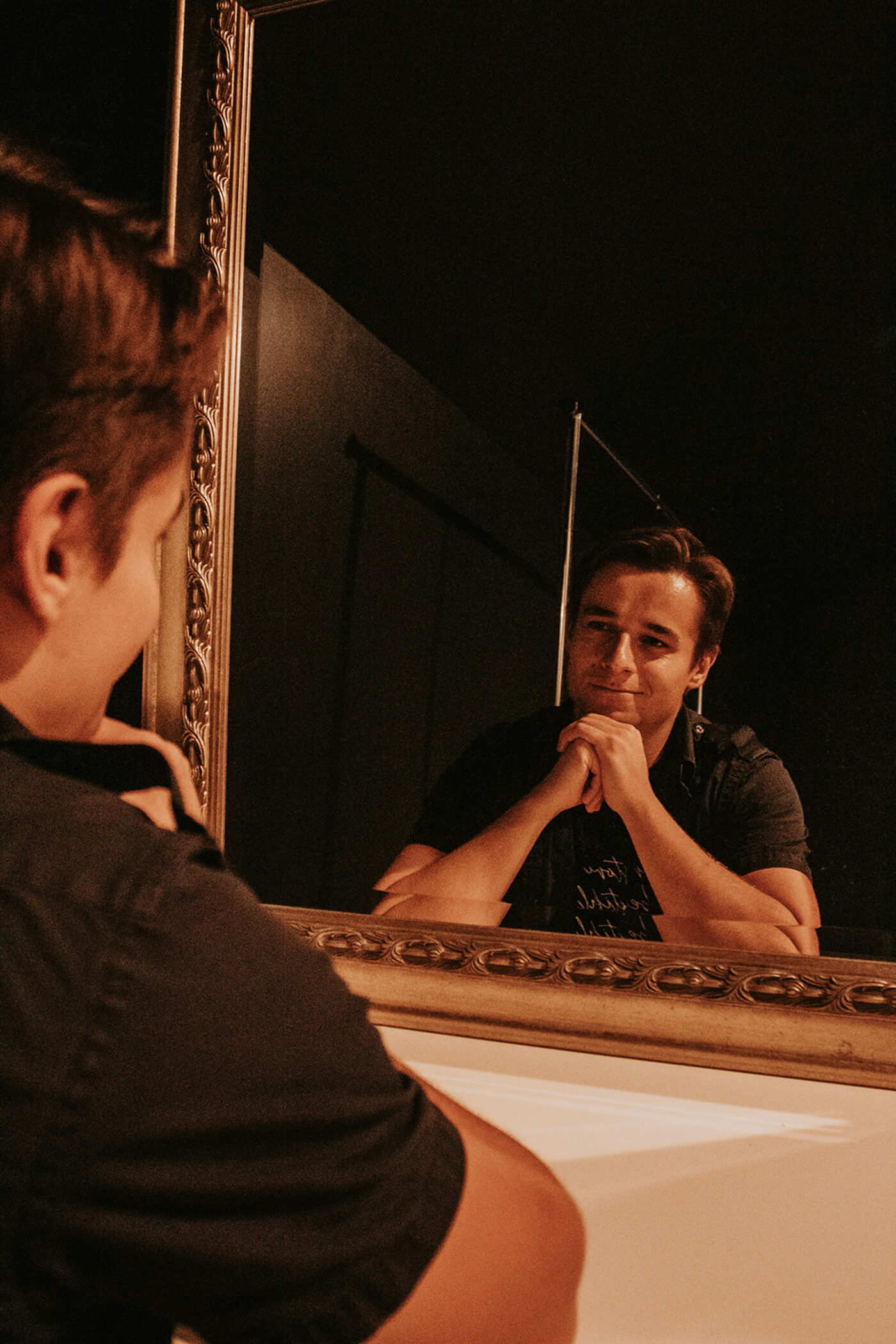 Jesse Bless reflecting